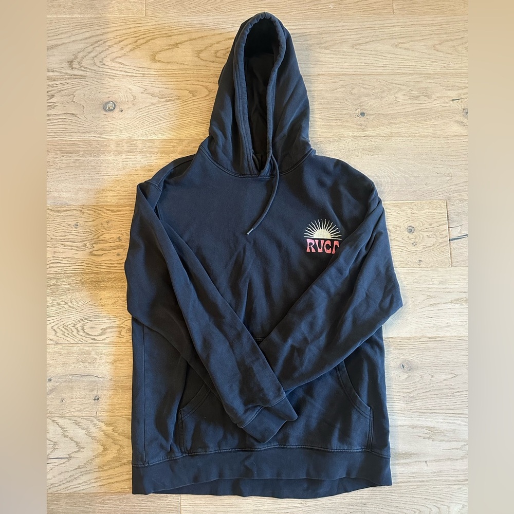 RVCA Men’s Black Graphic Hoodie - Size XL